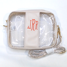 BLOOPER BAG: Monogrammed Clear Stadium Crossbody Bag