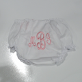 BLOOPER KIDS: Monogrammed White Eyelet Baby Bloomers