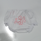 BLOOPER KIDS: Monogrammed White Eyelet Baby Bloomers