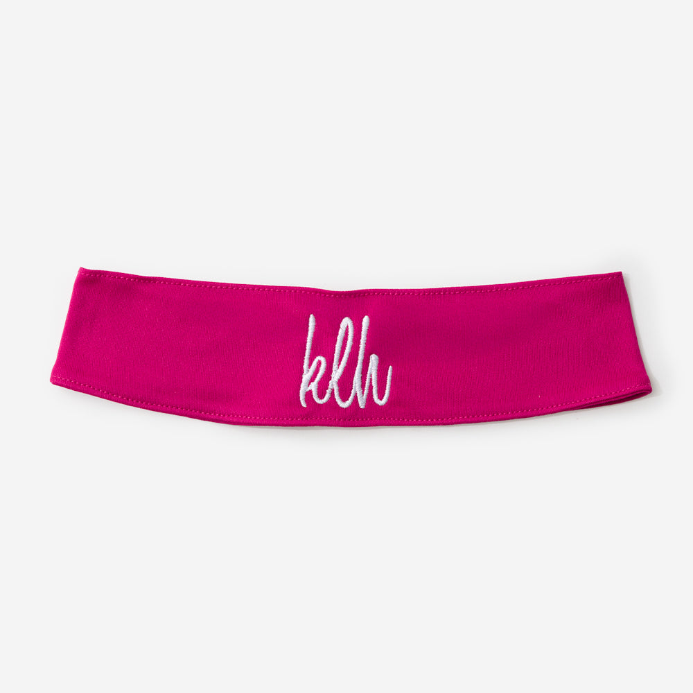 Monogrammed Headband in Hot Pink