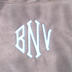 BLOOPER BAG: Monogrammed Suede Saddlebag