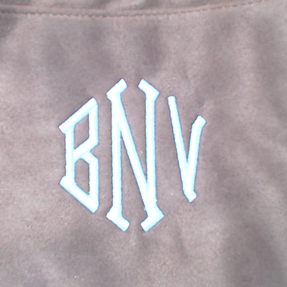 BLOOPER BAG: Monogrammed Suede Saddlebag