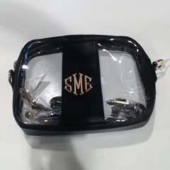 BLOOPER BAG: Monogrammed Clear Stadium Crossbody Bag