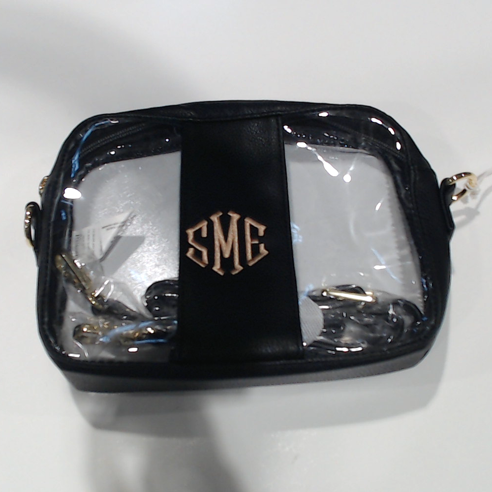 BLOOPER BAG: Monogrammed Clear Stadium Crossbody Bag