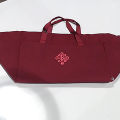 BLOOPER BAG: Monogrammed Foldover Weekend Bag