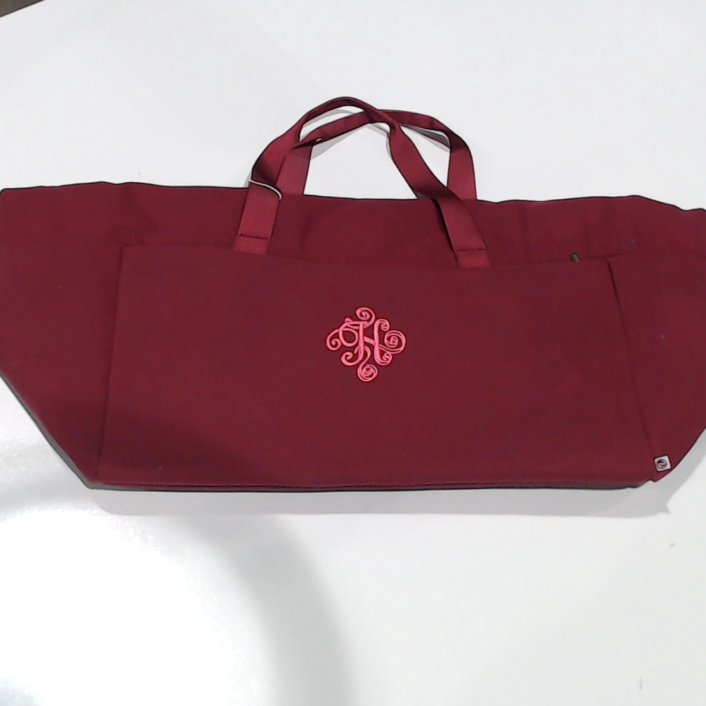 BLOOPER BAG: Monogrammed Foldover Weekend Bag