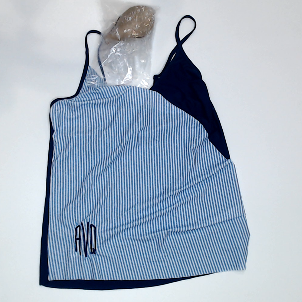 BLOOPER SWIM: Monogrammed Ruched Tankini