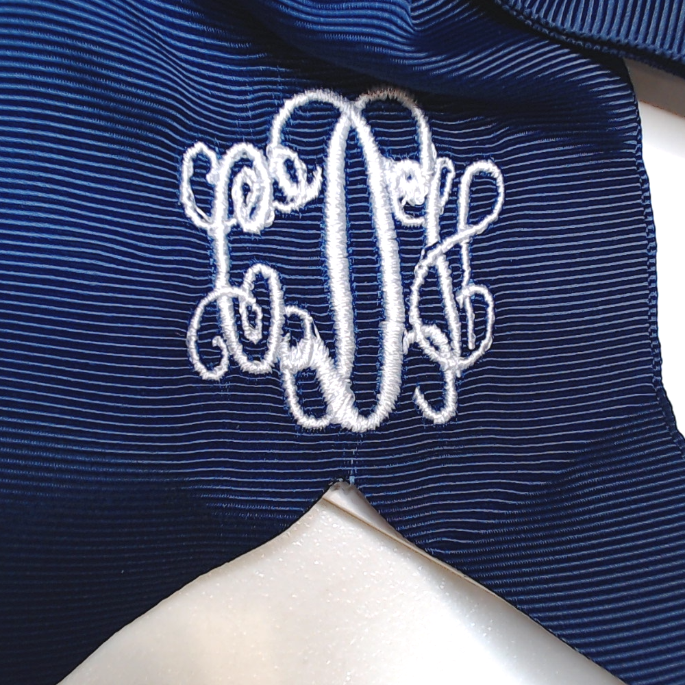 BLOOPER KIDS: Monogrammed Girls Hair Bow