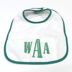 BLOOPER KIDS: Monogrammed Outline Baby Bib