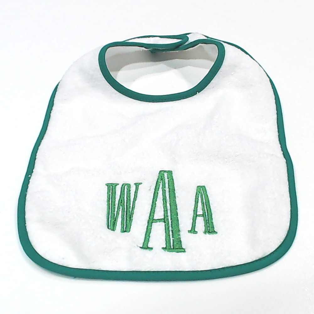 BLOOPER KIDS: Monogrammed Outline Baby Bib