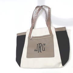 BLOOPER BAG: Monogrammed Colorblock Tote Bag