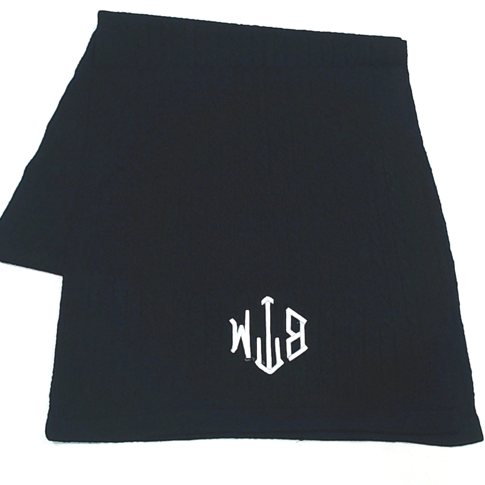 BLOOPER ACCESSORY: Monogrammed Cable Knit Scarf