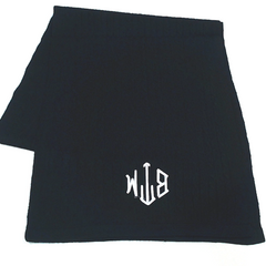 BLOOPER ACCESSORY: Monogrammed Cable Knit Scarf