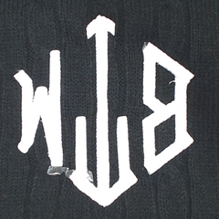 BLOOPER ACCESSORY: Monogrammed Cable Knit Scarf