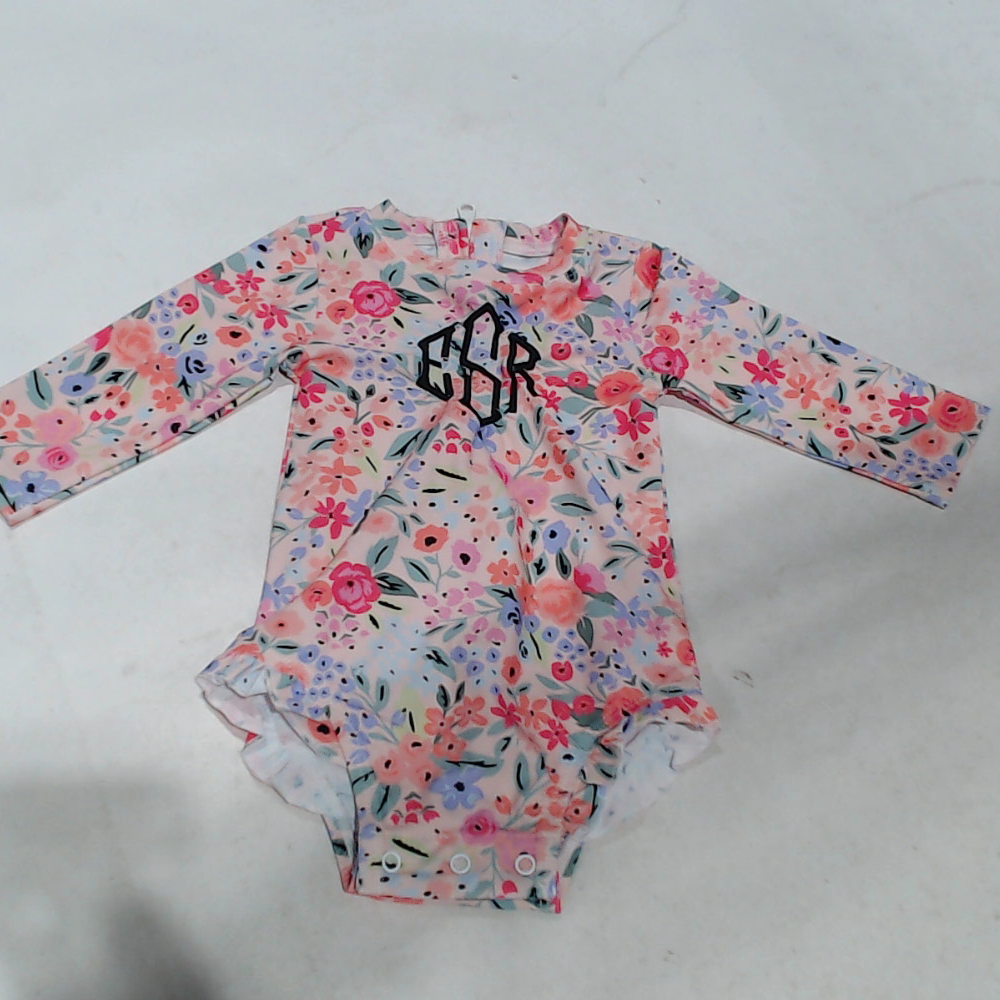 BLOOPER KIDS: Monogrammed Kids Rashguard Swimsuit