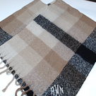 BLOOPER CLOTHING: Monogrammed Plaid Poncho