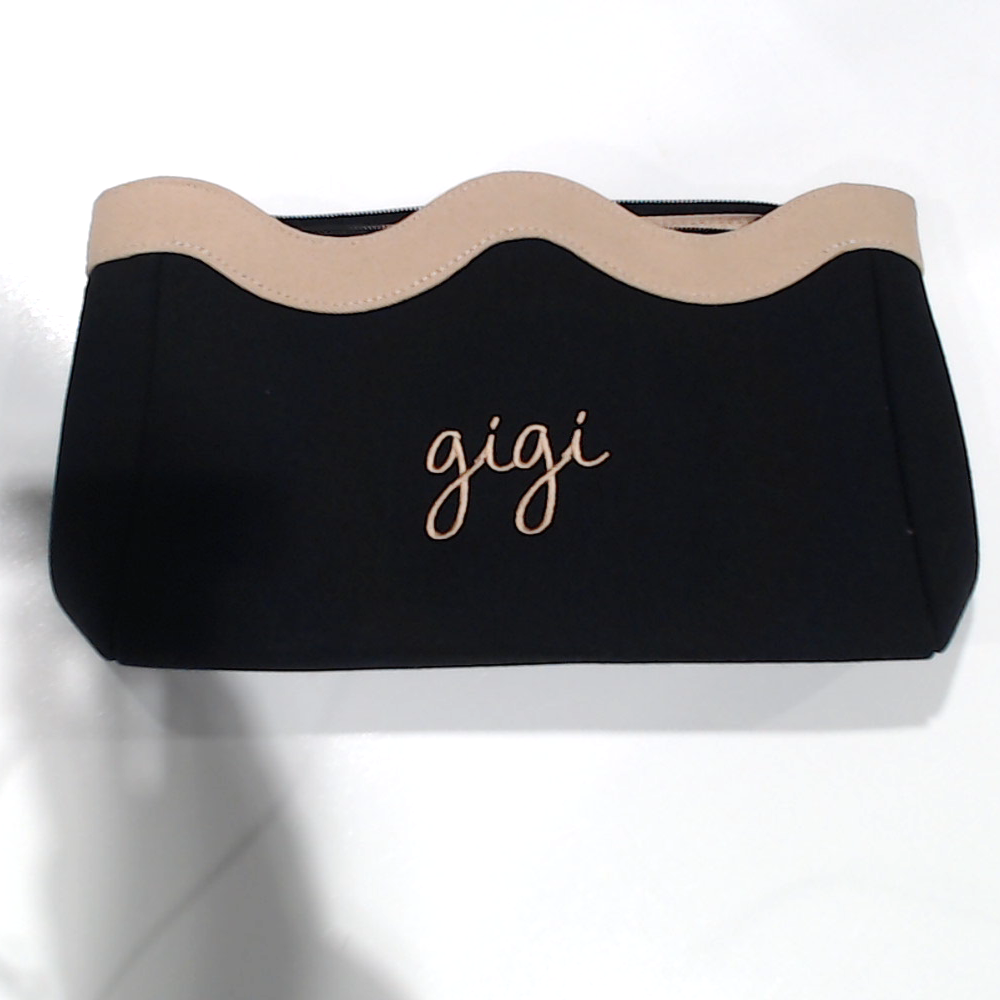 BLOOPER BAG Monogrammed Wavy Top Cosmetic Bag