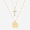 Monogrammed Kids Cross Necklace | Gold