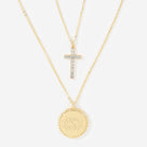 Monogrammed Kids Cross Necklace | Gold