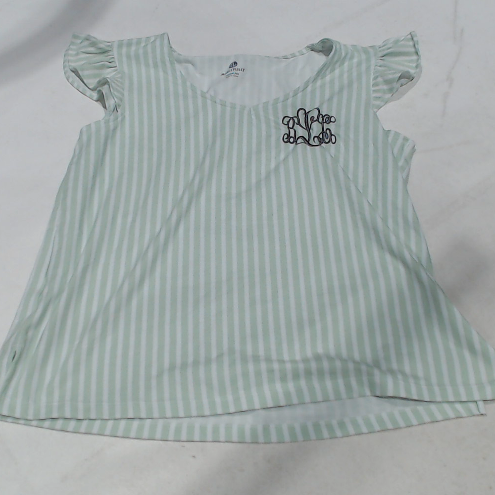 BLOOPER CLOTHING: Monogrammed Ruffle Pajama Top
