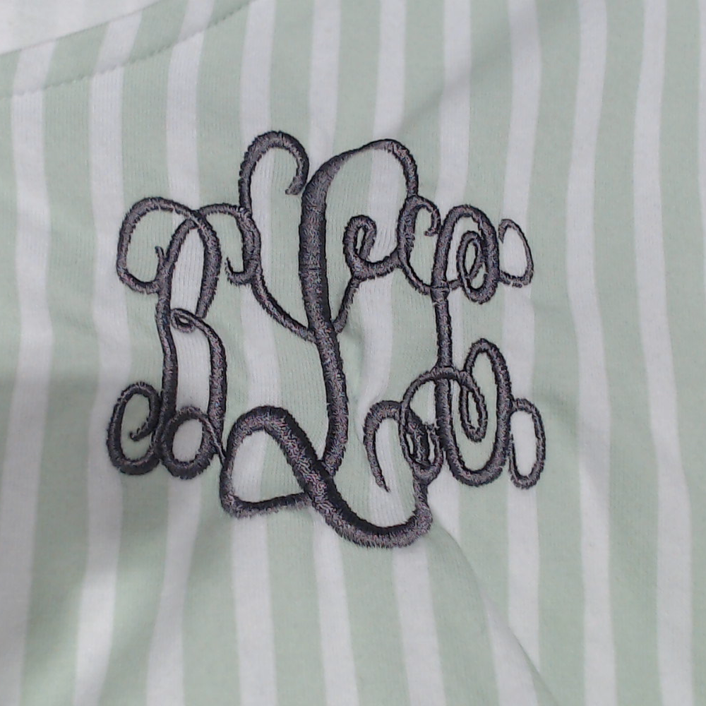 BLOOPER CLOTHING: Monogrammed Ruffle Pajama Top