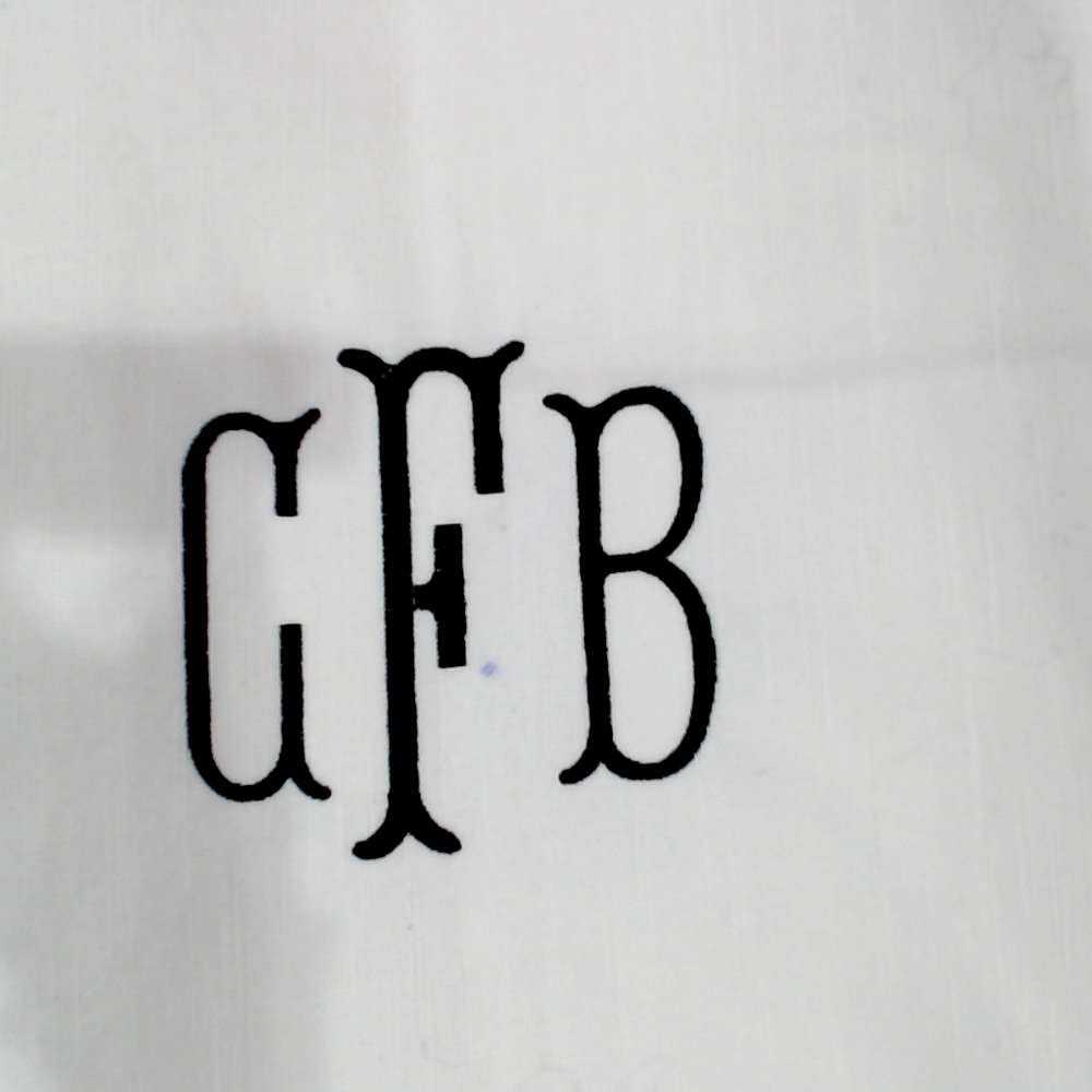 BLOOPER ACCESSORY: Monogrammed Scalloped Table Runner