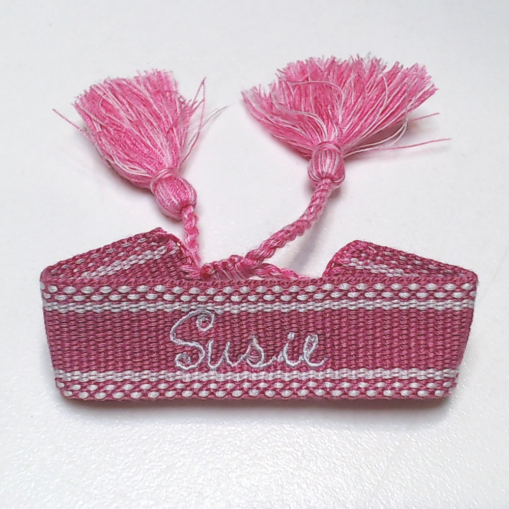BLOOPER KIDS: Monogrammed Girls Woven Bracelet