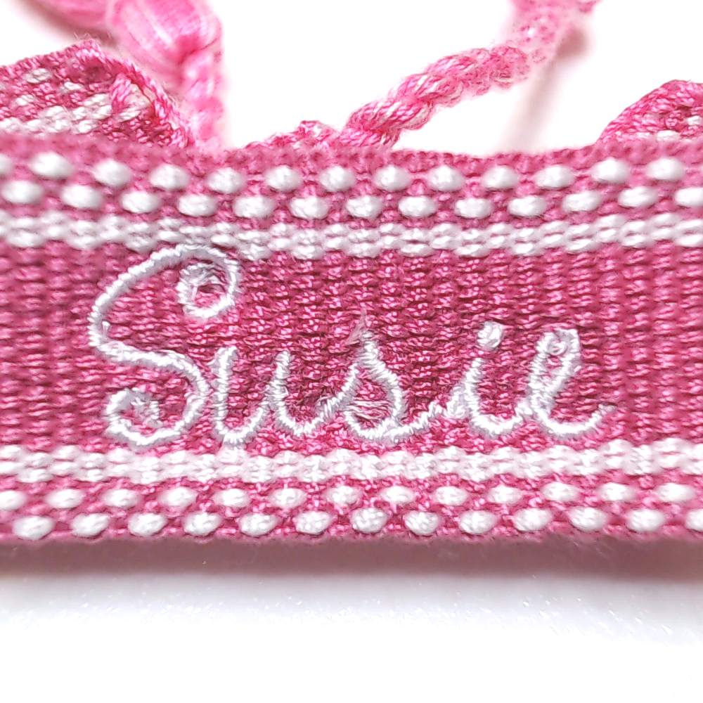 BLOOPER KIDS: Monogrammed Girls Woven Bracelet