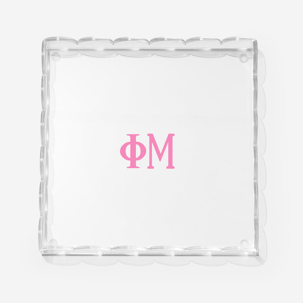 phi mu scallop acrylic valet tray