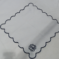 BLOOPER ACCESSORY: Monogrammed Scalloped Napkin