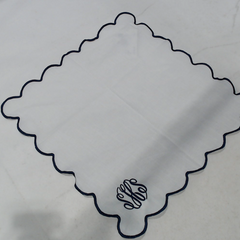 BLOOPER ACCESSORY: Monogrammed Scalloped Napkin