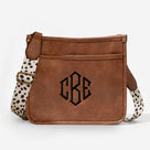 Monogrammed Saddlebag | White Leopard