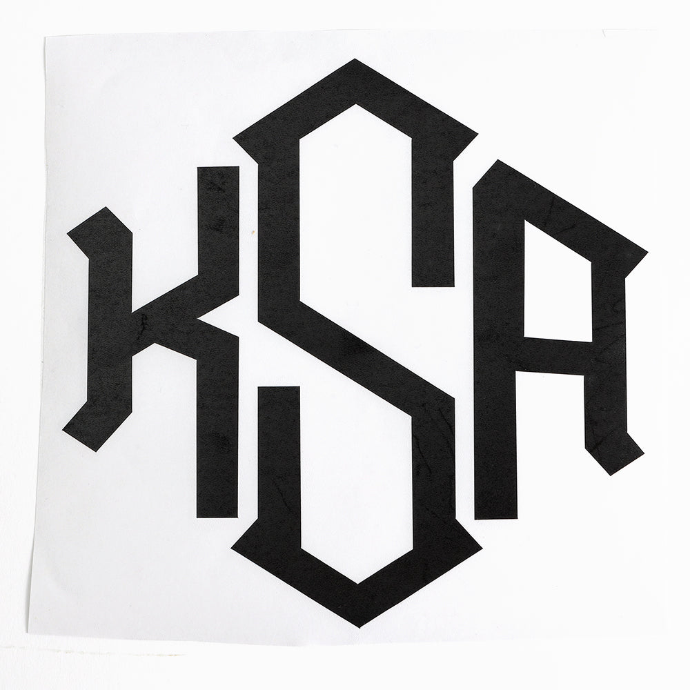 Monogrammed 8 inch Decal Sticker - Indoor & Outdoor Use | Marleylilly