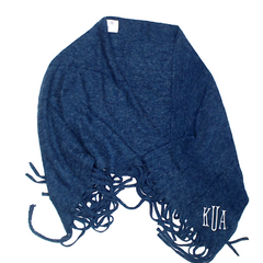 BLOOPER CLOTHING: Monogrammed Fringe Poncho
