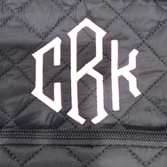 BLOOPER BAG: Monogrammed Quilted Laptop Backpack