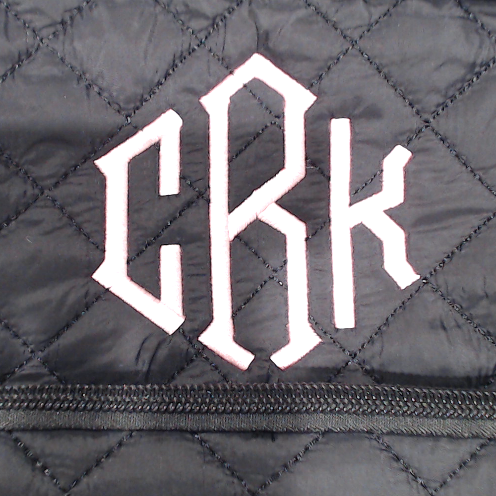 BLOOPER BAG: Monogrammed Quilted Laptop Backpack