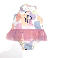 BLOOPER KIDS: Monogrammed Toddler Tutu Bathing Suit