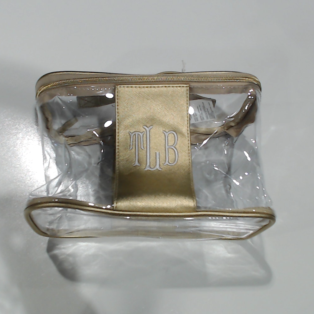 BLOOPER ACCESSORY: Monogrammed Clear Train Case