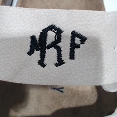 BLOOPER SHOES: Monogrammed Double Strap Sandals