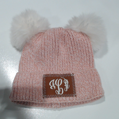 BLOOPER KIDS: Monogrammed Kids Pom Pom Beanie