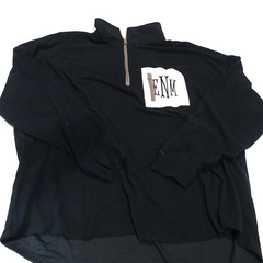 BLOOPER CLOTHING: Monogrammed Grid Fleece Quarter Zip Pullover