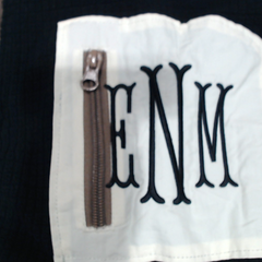 BLOOPER CLOTHING: Monogrammed Grid Fleece Quarter Zip Pullover
