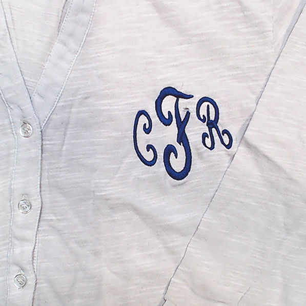 BLOOPER CLOTHING: Monogrammed Henley