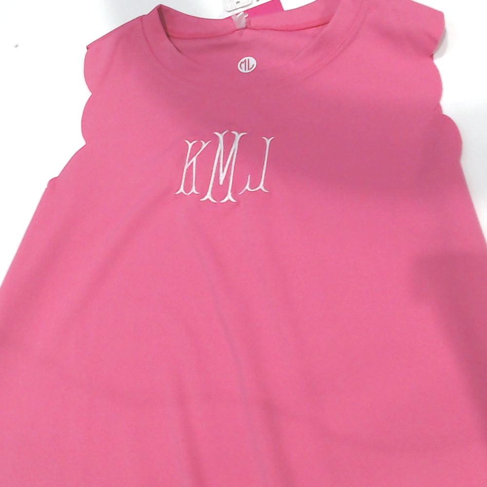 BLOOPER KIDS CLOTHING: Monogrammed Girls Scallop Dress