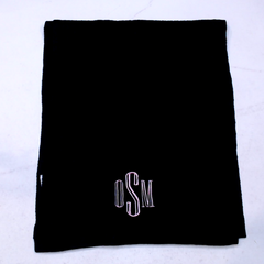BLOOPER ACCESSORY: Monogrammed Cable Knit Scarf