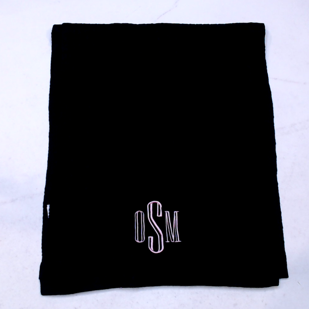 BLOOPER ACCESSORY: Monogrammed Cable Knit Scarf