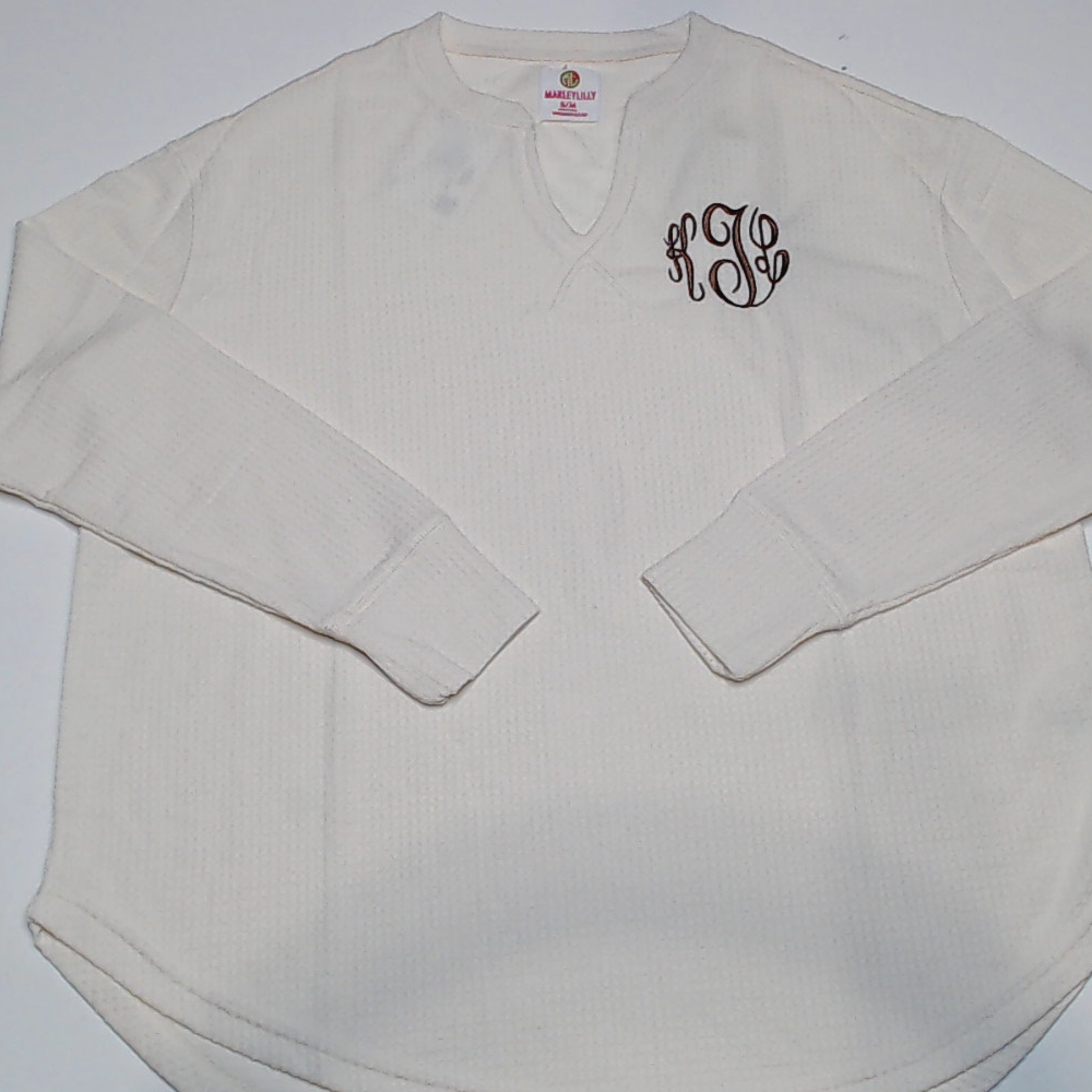 BLOOPER CLOTHING: Monogrammed Waffle Shirt