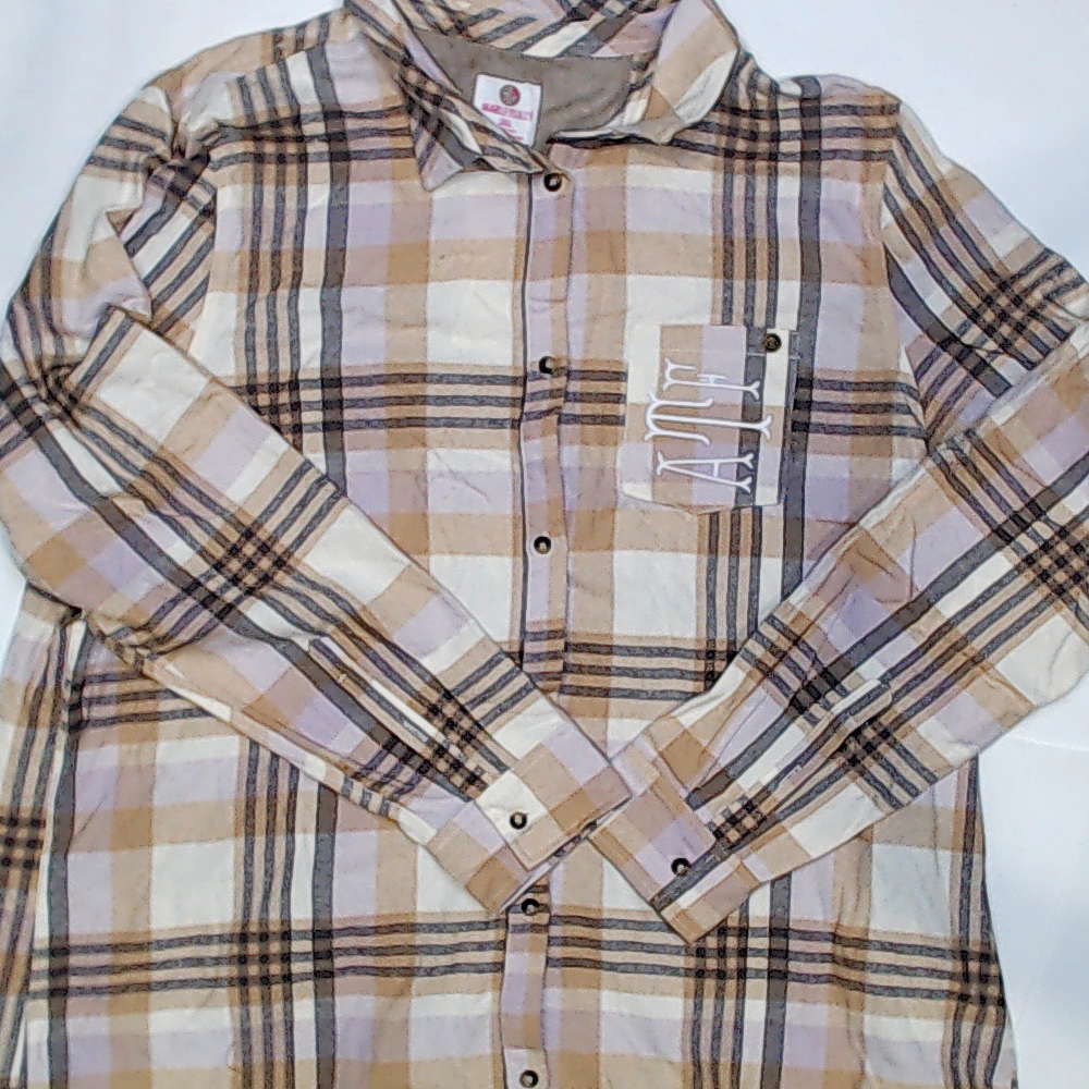 BLOOPER CLOTHING: Monogrammed Plaid Layering Tunic