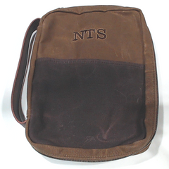 BLOOPER ACCESSORY: Personalized Waxed Canvas Bible Carrier