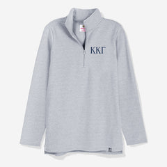 Kappa Kappa Gamma Pullover Sweatshirt in Heathered Gray | Custom Sorority Quarter Zip